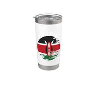 Kenya Bound Country Voyage Drapeau Kenyan Souvenir Vacances Gobelet isotherme en acier inoxydable double paroi