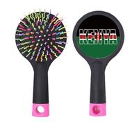 Kenya Country Flag Name Art Deco Fashion Salon Brosse à cheveux démêlante Base coussin