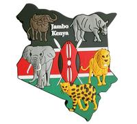 Kenya Souvenirs de voyage Aimant de réfrigérateur 3D Attractions de la ville Aimants décoratifs pour réfrigérateur Trois dimensions Décoration de la maison de cuisine