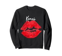 Kenzie Red Lips Prénom personnalisé Sweatshirt