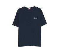 Kenzo - Archive Rose Embroidered Outlined T-shirt - Homme - Tops - Bleu - Taille: 3XL