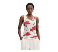 Kenzo - Archive Rose Skinny Tank Top - Femme - Tops - Blanc - Taille: 42 FR