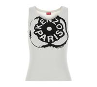Kenzo - Boke Flower 2.0 Ribbed Tank Top - Femme - Tops - Blanc - Taille: 36 FR