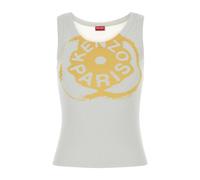 Kenzo - Boke Flower 2.0 Ribbed Tank Top - Femme - Tops - Blanc - Taille: 42 FR