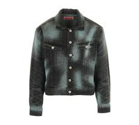 Kenzo - Boke Heart Oversize Trucker Jacket - Homme - Vestes - Bleu - Taille: M