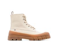 Kenzo - Bottines à Lacets et Fermeture Éclair Latérale à Semelle en Caoutchouc - Homme - Chaussures - Beige - Taille: 43 EU