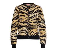 Kenzo - Cardigan à col roulé avec logo brodé - Femme - Pulls - Jaune - Taille: 40 FR