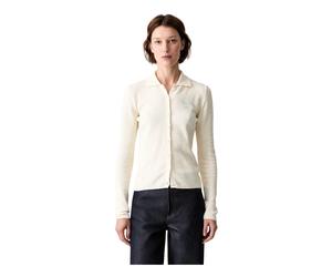Kenzo - Cardigan brodé Tulipe - Femme - Pulls - Beige - Taille: 38 FR
