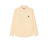 Kenzo - Chemise Casual Brodée Fleur Boke - Homme - Chemises - Jaune - Taille: 2XL