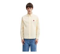 Kenzo - Chemise Casual Brodée Fleur Boke - Homme - Chemises - Jaune - Taille: L