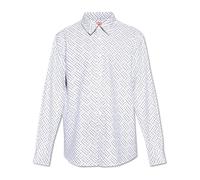 Kenzo - Chemise en coton avec logo - Homme - Chemises - Blanc - Taille: XL