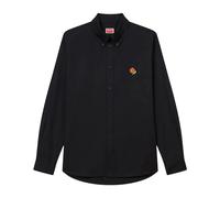 Kenzo - Chemise en coton brodé col classique - Homme - Chemises - Noir - Taille: XL