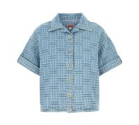 Kenzo - Chemise en denim brodée - Femme - Blouses et Chemises - Bleu - Taille: 40 FR