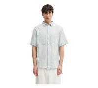 Kenzo - Chemise Manches Courtes Brodée - Homme - Chemises - Bleu - Taille: XL