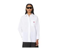 Kenzo - Chemise Oversize Fleur Boke - Femme - Blouses et Chemises - Blanc - Taille: 36 FR