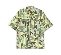 Kenzo - Chemise Verte Col Camp Manches Courtes - Homme - Chemises - Vert - Taille: L