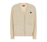 Kenzo - Cotton Blend Cardigan - Femme - Pulls - Blanc - Taille: 36 FR