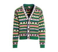 Kenzo - Fairisle Jacquard Cardigan - Homme - Pulls - Vert - Taille: L