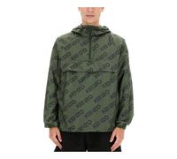Kenzo, Homme, Vestes, Vert, Taille: S All-Over Logo Anorak