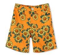 Kenzo Kids - Bermuda Imprimé Satin De Coton - Orange - Garçon - 14 Ans