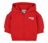 Kenzo Kids - Cardigan De Jogging En Molleton - Rouge Fonce - Fille - 9 Mois