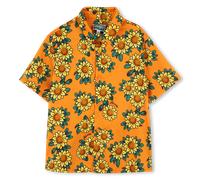Kenzo Kids - Chemise En Satin De Coton - Orange - Garçon - 6 Ans