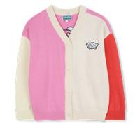 Kenzo Kids - Gilet En Maille Col V - Deep Pink - Fille - 8 Ans