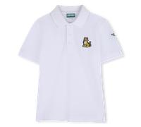 Kenzo Kids - Polo Badge Et Broderie - Blanc - Unisexe - 4 Ans