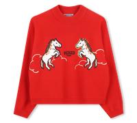 Kenzo Kids - Pull Coupe Large - Rouge Vif - Fille - 10 Ans