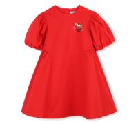 Kenzo Kids - Robe Manches Ballon - Rouge Vif - Fille - 4 Ans