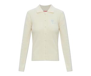 Kenzo - Logo Cardigan - Femme - Pulls - Beige - Taille: 38 FR
