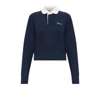 Kenzo - Polo Longue Manches Varsity Brodé - Femme - Tops - Bleu - Taille: 40 FR