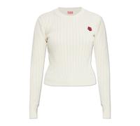 Kenzo - Pull Brodé à Patch - Femme - Pulls - Beige - Taille: 38 FR