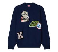 Kenzo - Pull Brodé Badges - Homme - Pulls - Bleu - Taille: S