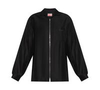 Kenzo - Signature Zipped Oversized Shirt - Homme - Chemises - Noir - Taille: 2XL