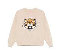 Kenzo - SweaT-shirt brodé Tigre Joyeux - Femme - Sweatshirts et sweats à capuche - Beige - Taille: 40 FR