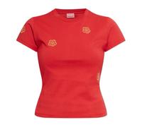 Kenzo - T-shirt avec Logo Brodé - Femme - Tops - Rouge - Taille: 44 FR