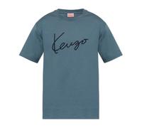 Kenzo - T-shirt avec logo brodé - Homme - Tops - Bleu - Taille: XL