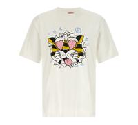 Kenzo - T-shirt oversize Wild Tiger - Homme - Tops - Blanc - Taille: L