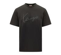 Kenzo - T-shirt Signature Brodé - Homme - Tops - Noir - Taille: L