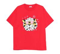 Kenzo - Wild Tiger Oversized T-Shirt - Homme - Tops - Rouge - Taille: L