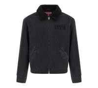 Kenzo - Veste utilitaire en polaire brodée Happy Tiger en denim japonais - Homme - Vestes - Noir - Taille: XL