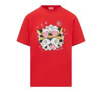 Kenzo - Wild Tiger Oversized T-shirt - Homme - Tops - Rouge - Taille: L