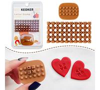 Keoker Tampons lettres pour argile - Tampons de poterie pour argile avec double petit alphabet, également utilisés comme tampons à biscuits, lettres et tampons en argile