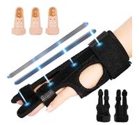 KEORHEZ 1 Attelle Doigt Comprend 3 Attelles De Maintien Pour Protéger Vos Doigts Convient À L'index Au Majeur Et À L'annulaire Attelles En Aluminium Convient Aux Mains Gauche Et Droite