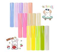 KEORHEZ 15 Pièces Vinyle Thermocollant De Différentes Couleurs Vinyle Thermocollant Adaptées Aux Vêtements Chapeaux Fêtes Et Décorations Pour La Maison 30.5 X 25 Cm