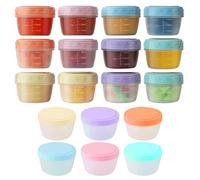 KEORHEZ 18 Pièces Mini Récipients Hermétiques Pour Congélateur Petit Pot Conservation Bébé Pour Collations Sauces Et Aliments Pour Bébé 4,5 X 6 cm