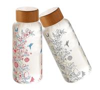 KEORHEZ Lot de 2 bouteilles d'eau en verre de 350 ml - Changement de couleur - Changement de couleur lorsque vous êtes exposé au froid