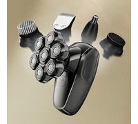 Keovy Head Shaver for Bald Men - 7D Floating Head Electric Shaver for Men - IPX7 Waterproof Wet & Dry Rotary Shave - Cordless USB Rechargeable Grooming Kit for Smooth Shave & Scalp Care (Noir)