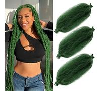 KEPBEAY Afro Twist Hair Lot de 3 extensions de cheveux afro Twist au crochet 30,5 cm Vert